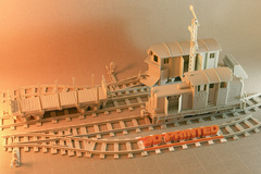 3D PRINTABLE DIESEL-01 LOCOMOTIVE MODEL THAT FITS LEGO TRACKS..