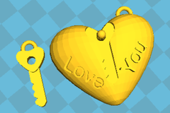 Heart with key Valentine