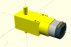 dual axis DC motor with gear reduction placeholder