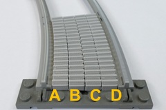 Lego Train curved Rack