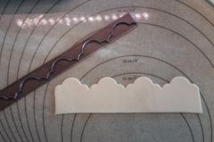 Sugar paste ribbon cutter pattern