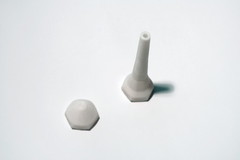 Cap and sprout for silicone sealant bottle