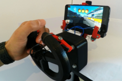 Gaming Steering Wheel Smartphone Gadget 3D Printed