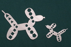 stencil and french curve balloon dog - parametric