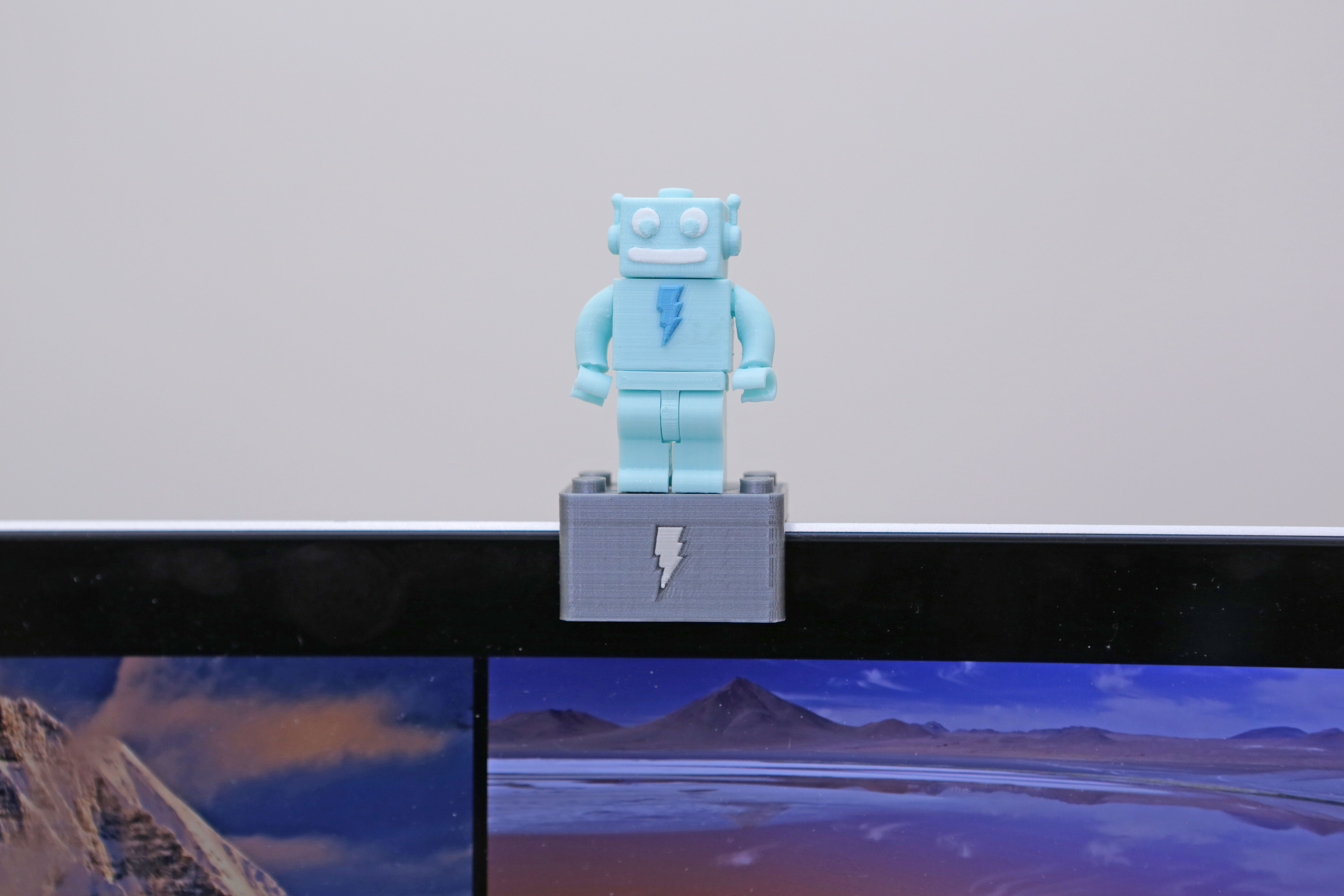 Webcam Cover-Up Lego brick with Adabot Mini Fig