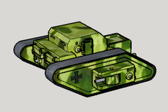 WWI German Fictional Rhomboid RC Tank