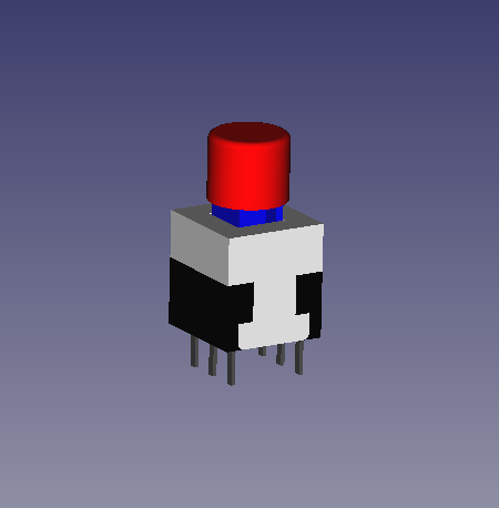 Modelo Freecad Interruptor PCB rojo