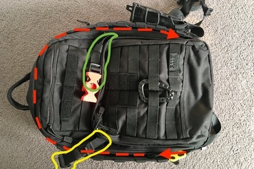 5.11 Rush backpack compression strap adjustment
