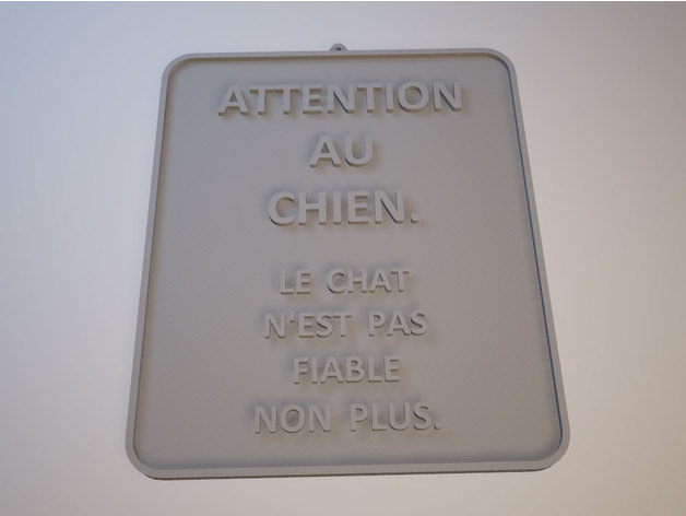 Sign ATTENTION AU CHIEN
