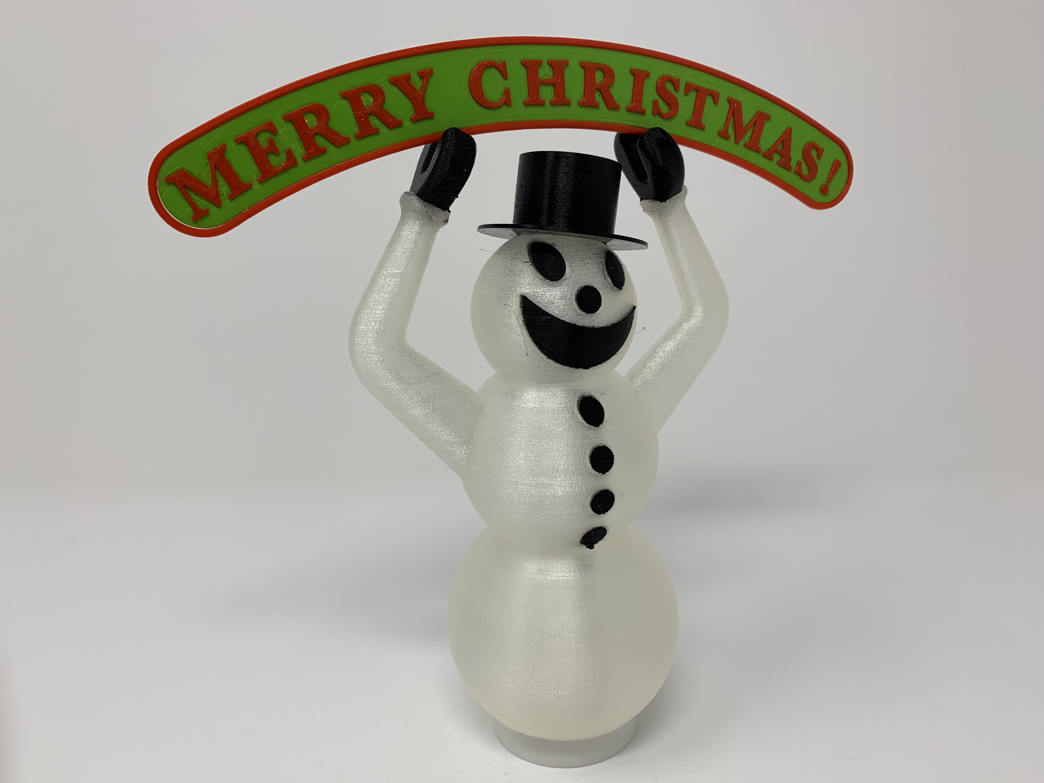 3D Printed Snowman Tea Light