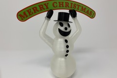 3D Printed Snowman Tea Light