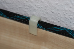 Cable (8mm diameter) clamp for skirting board