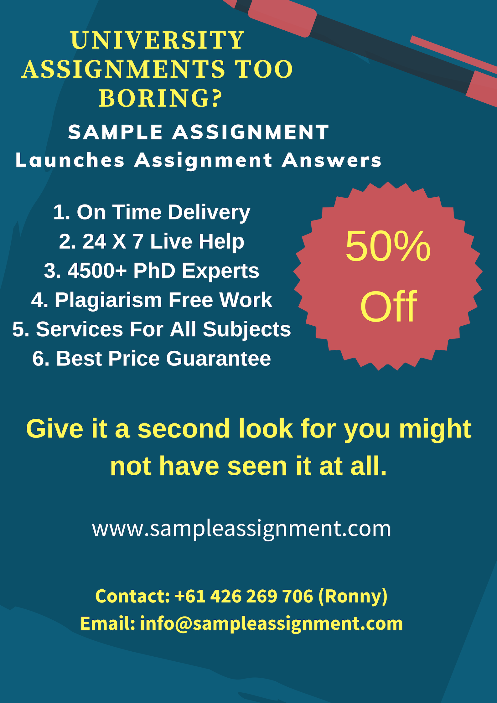 SAMPLE ASSIGNMENT - Launches Assignment Offers
