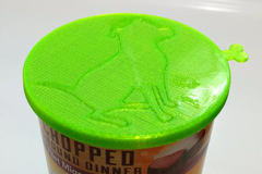 Dog food can lid