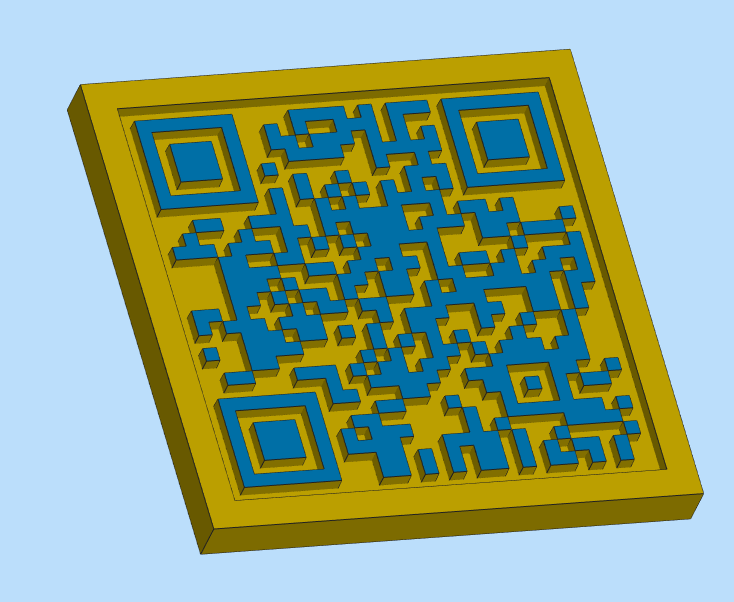 3D printable QR code