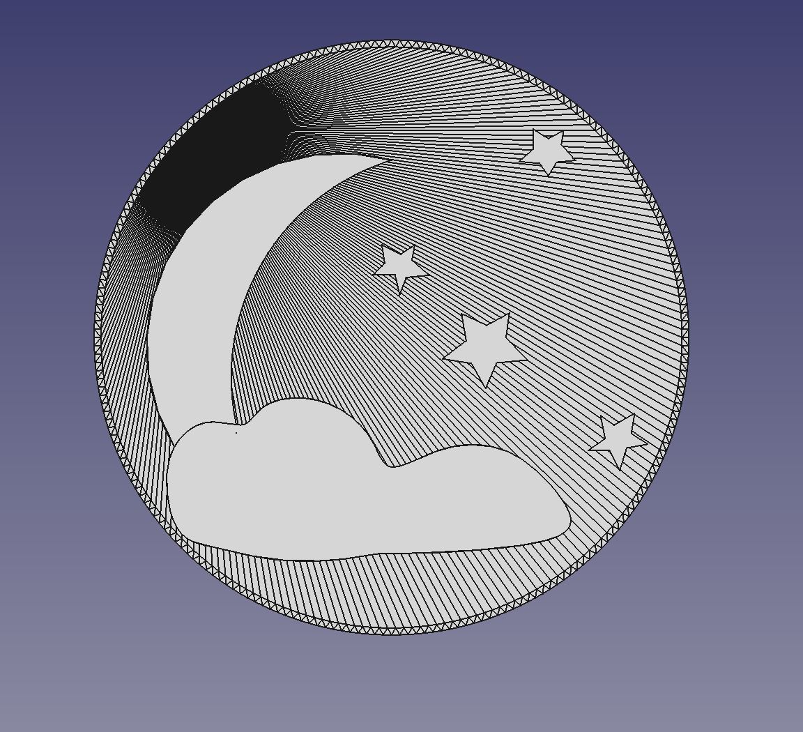 Cloudy Moon Screencover