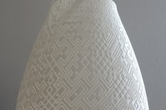 Lampshade with semi random geometric patterns 