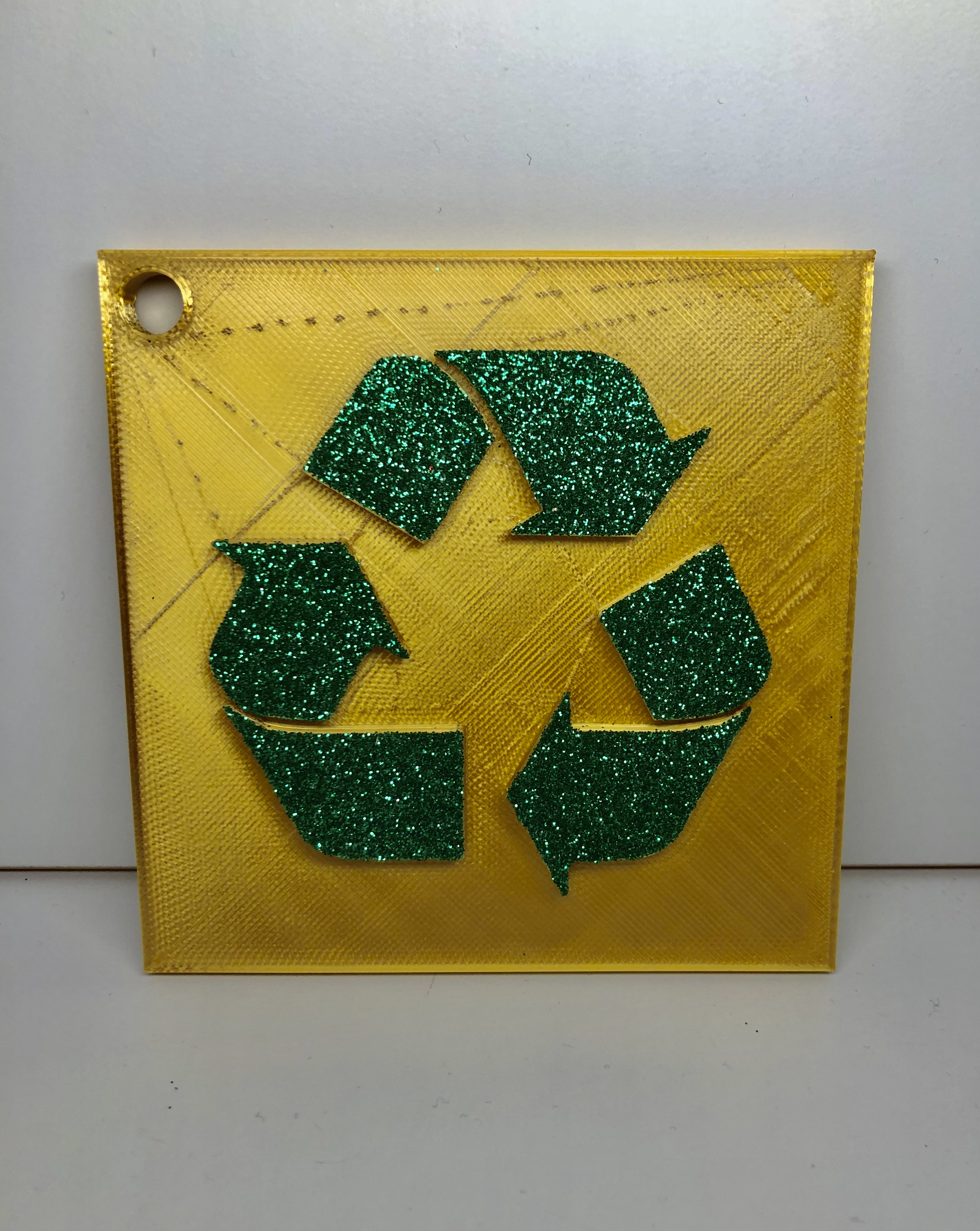 Recycle Sign, Wall/Desk Display or Keychain