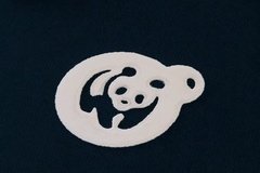 Panda Coffee Stencil