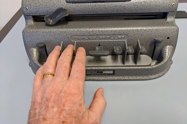 Braille Writer Finger Guide