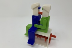 "Lora and I", a Simple 3D Printed Automaton.
