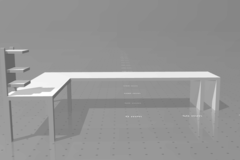 escritorio con estanteria