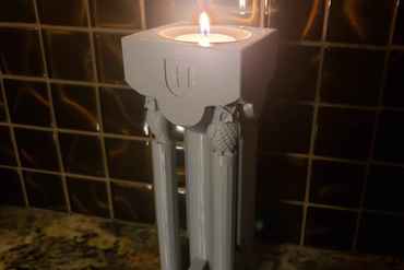 Hogwarts flaming torch candle holder