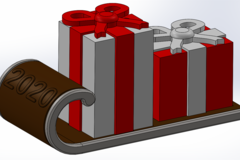 2020 Christmas Ornament (Sled with Presents)