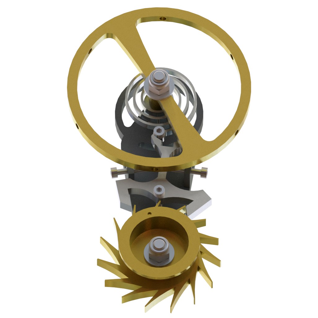 Swiss lever watch escapement model