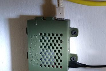 openWB-stamped Raspberry Pi 3 Wall Mount Case