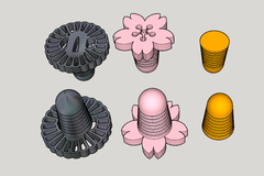 3D printing earplugs (Japanese traditional design 2 types set)