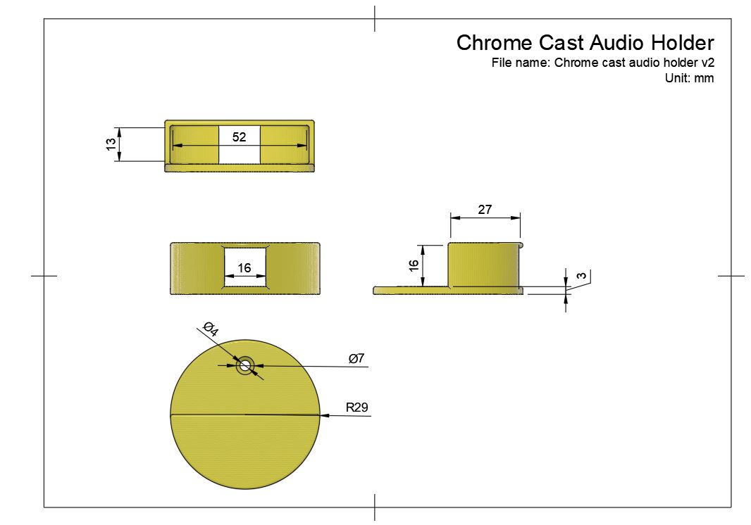 Chromecast Audio wall holder