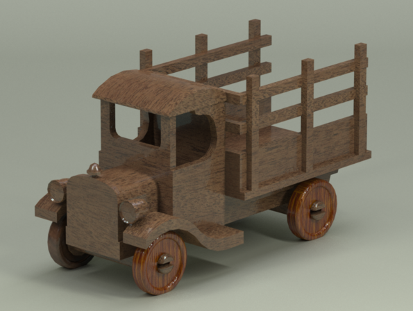 Truck wood vintage toy
