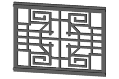Chinese style small lattice window frame