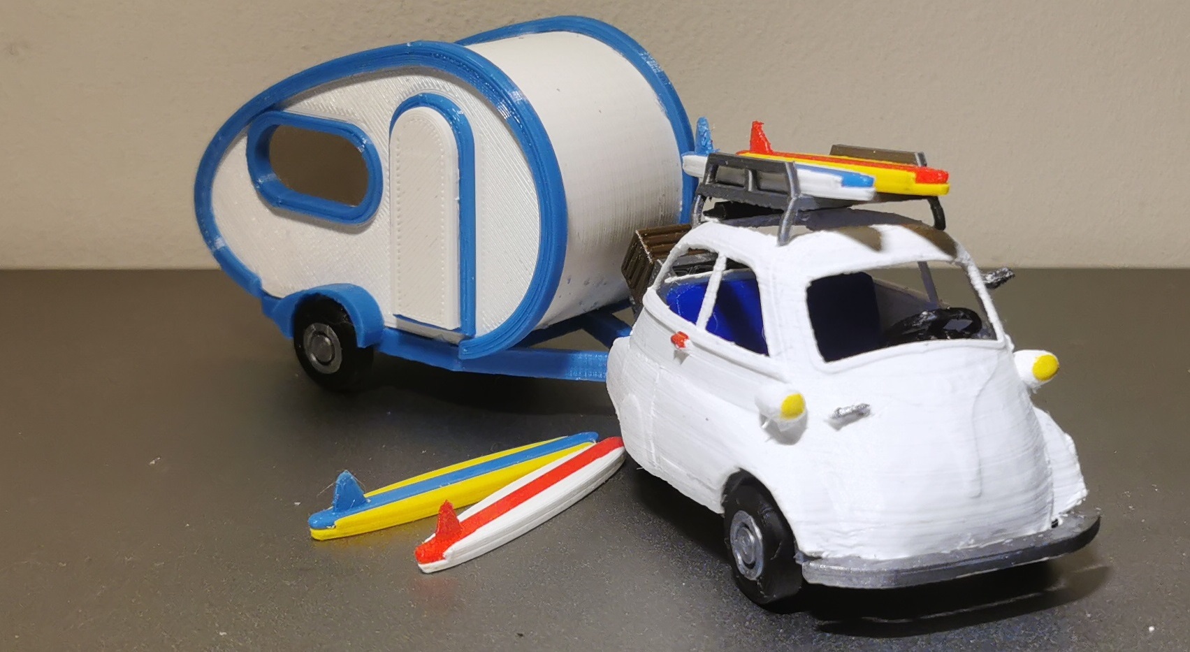 BMW Isetta with Caravan year 1959 scale 1:24 designed by Ed-sept7