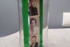 Picture frame adapter for glass jar