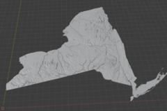 New York topographic map - USA of Plastic