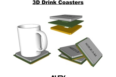 3D AMD Ryzen AM4 CPU Processor Drink Coaster