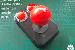 "The Compact" Retro joystick made from arcade parts