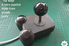 "The Wide" Retro joystick made from arcade parts