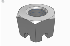 Hexagon slotted nut DIN 935 M8