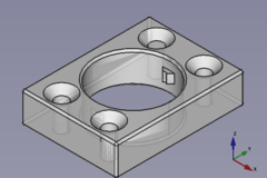 Spool holder mounter to an aluminum 2040 profile (FreeCAD source)