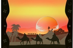 Desert in Persia (Sunset Desert Camels) light box 