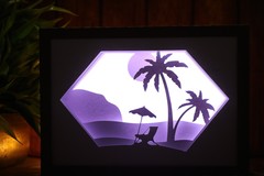 Palm Trees at the Beach (Deckchair And Palm Trees at the Beach) light box