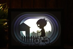 Boy Riding Bicycle light box