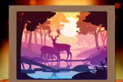 deer forest lightbox