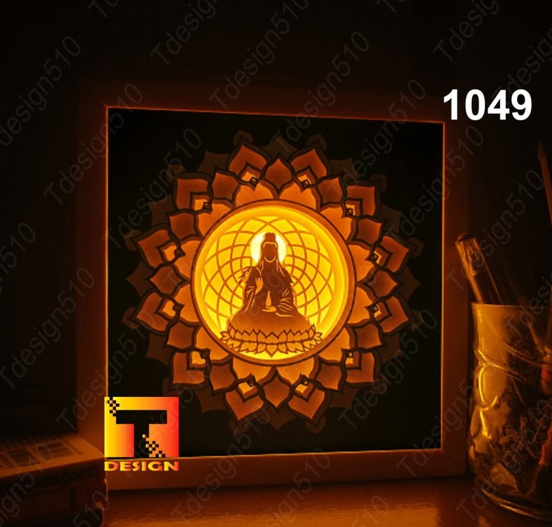 Meditating Buddha 2 light box