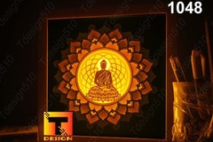 Meditating Buddha 1 light box