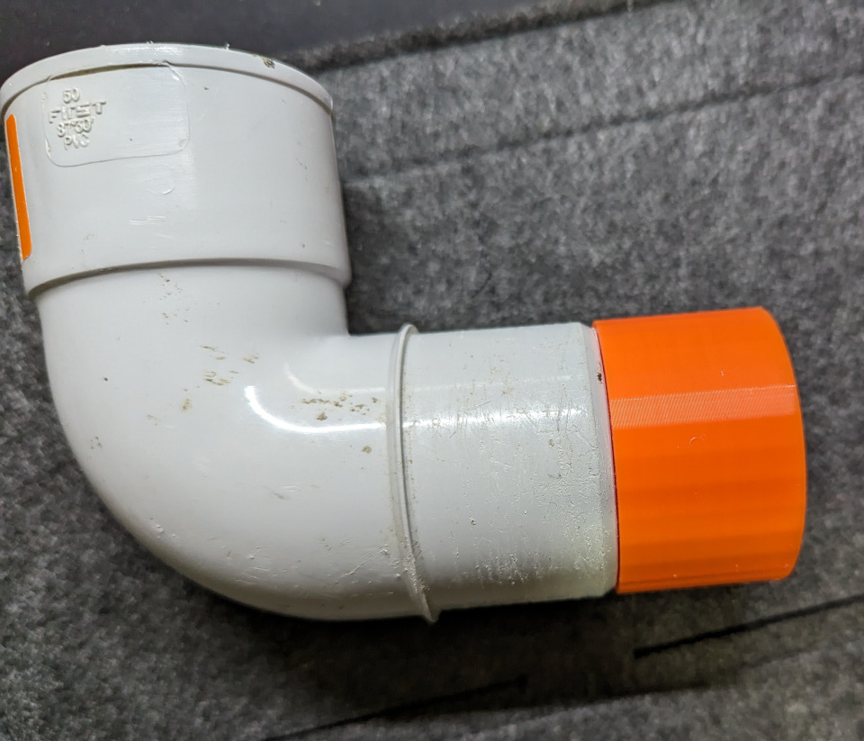 Male extension for Ø 50mm PVC pipe