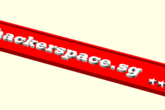 HackerspaceSG banner keychain